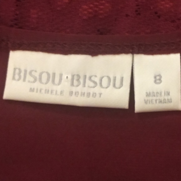 Bisou 🍷 lace stretch sleeveless dress sz 8 *2 - Picture 4 of 7